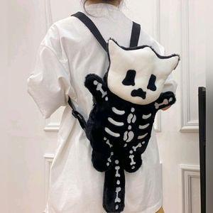 NWT Plush Skeleton Cat Backpack